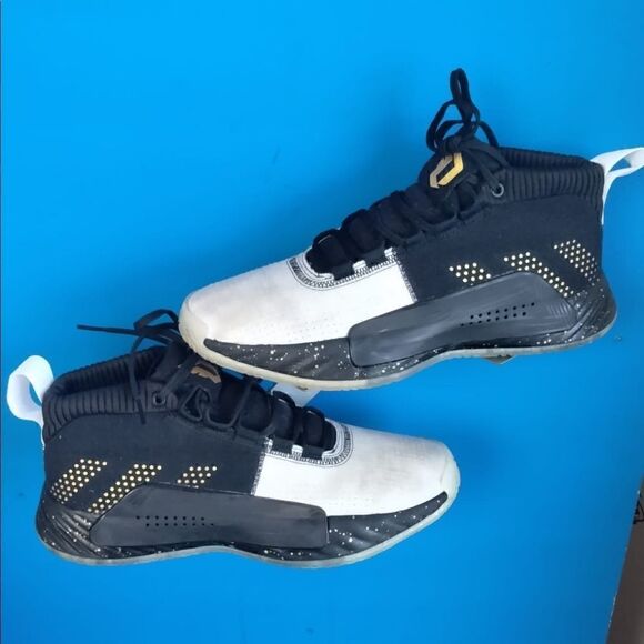 Adidas Dame 5 Shoes G28821 Core Black Gold Metallic Cloud Lillard Size 9.5